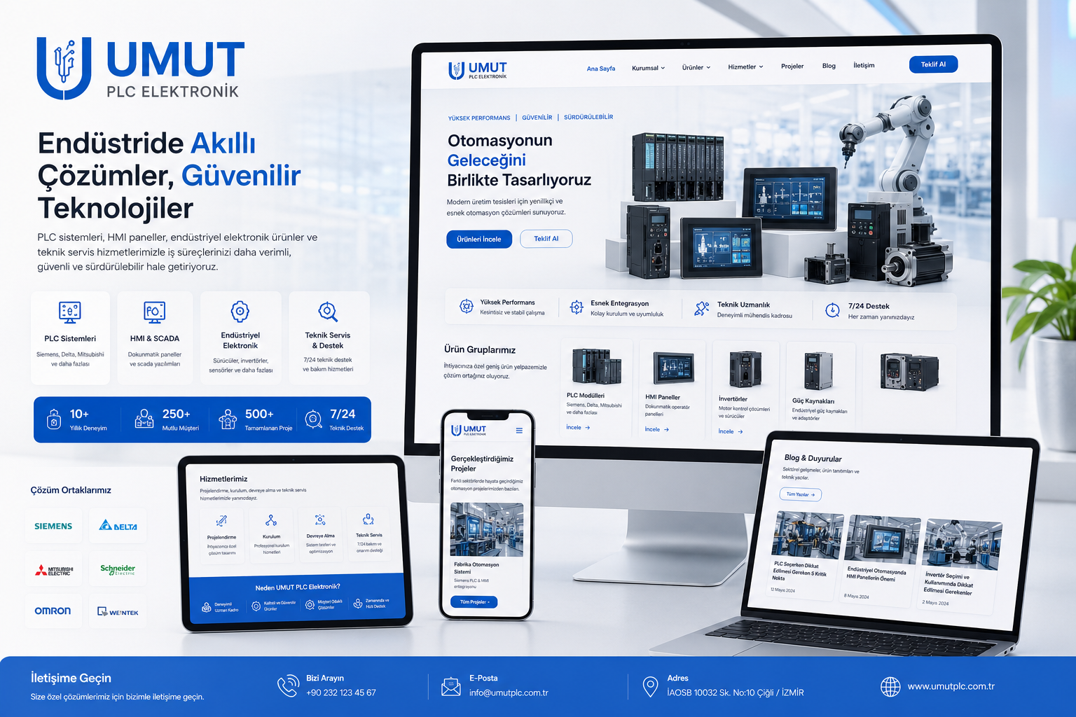 Umut PLC Elektronik Kurumsal Web Tasarım Projesi